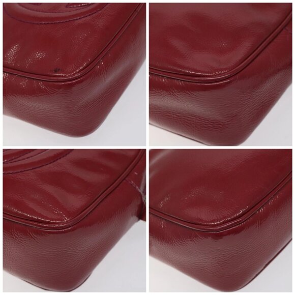 GUCCI Soho Interlocking Shoulder Bag Enamel Red Gold 308364 Auth 123849 - Picture 15 of 16